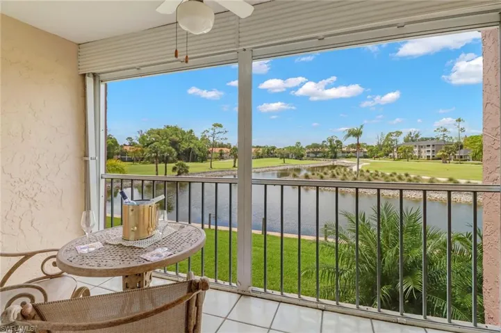 Sit back and relax with lake and golf course views