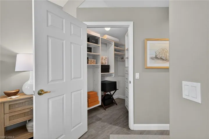 One of two walk in master closets