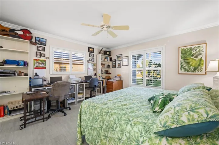A large bedroom where SW Florida sunlight abounds.
