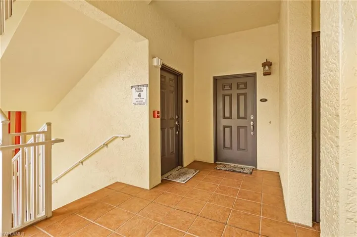 View of 4th floor breezeway and property entrance