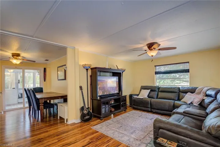 This Beautiful wood flooring throughout the home