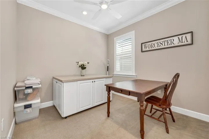 Bedroom used as a craft room