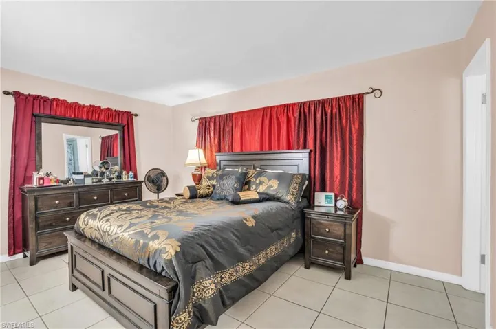View of tiled bedroom