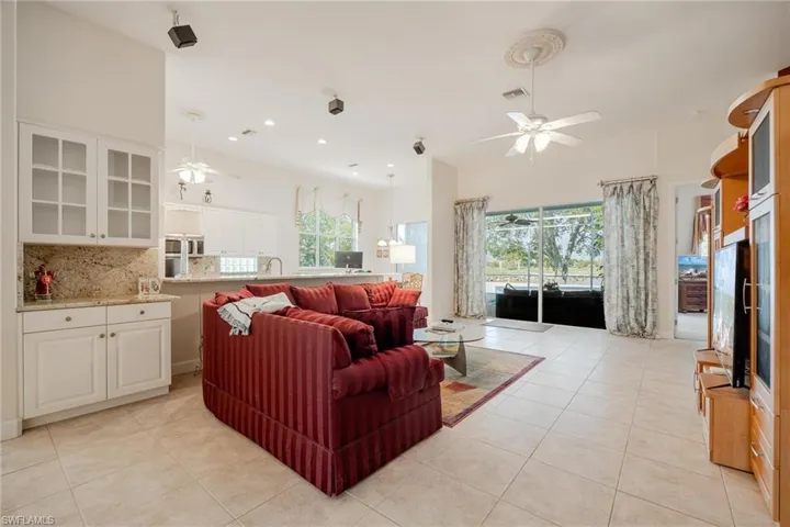 Great Room with Built-in Bar.