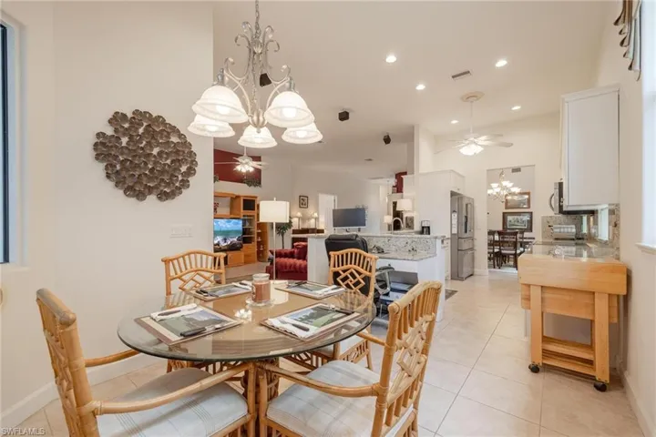 View into The Kitchen, Dining Room and Great Room.