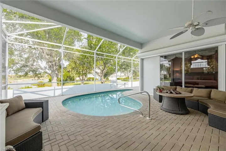 Large Covered Area on your Screened-in Lanai.
