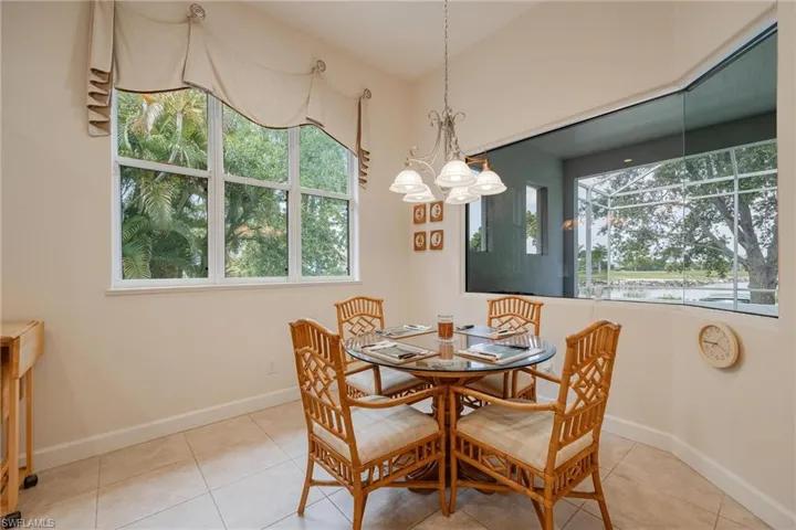 Breakfast Room with View of The Pool and Golf Course