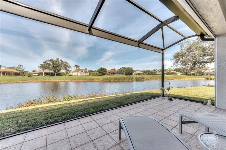 View of water and golf course