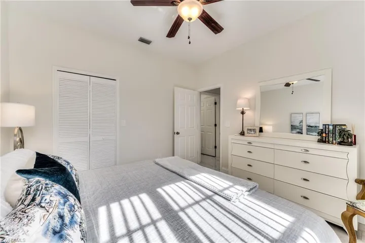 Guest bath offers walk-in closet