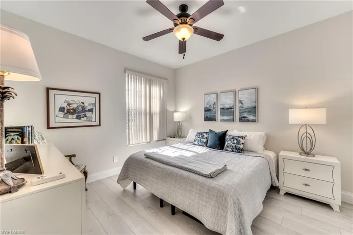 Guest bedroom accommodates a king size bed