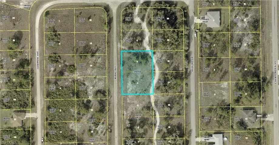 Aerial Property Map. Displaying the outline and surrounding parcels of the property