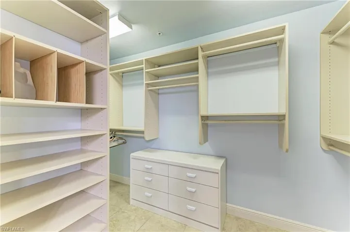 View of walk in closet
