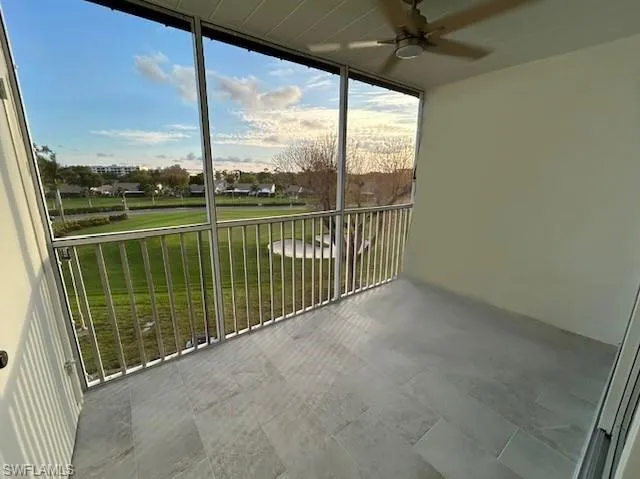 Lanai with new tile flooring