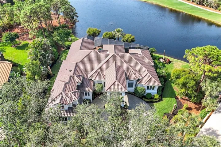 Aerial view of the home.