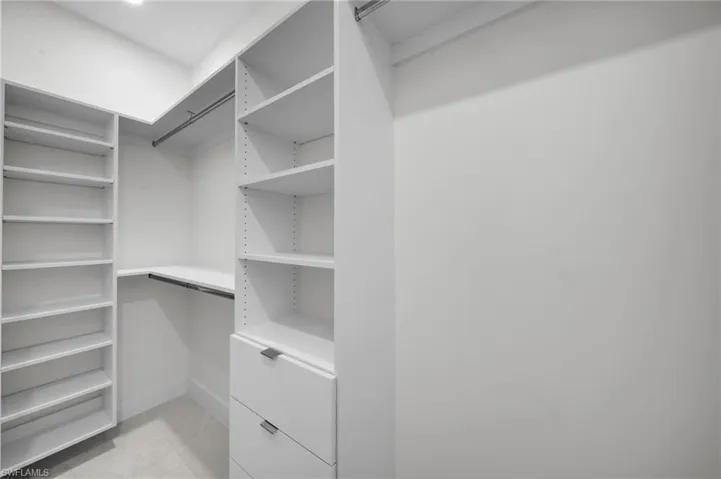 View of walk in closet