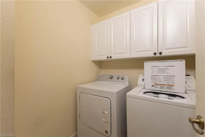 Full size washer and dryer...extra storage
