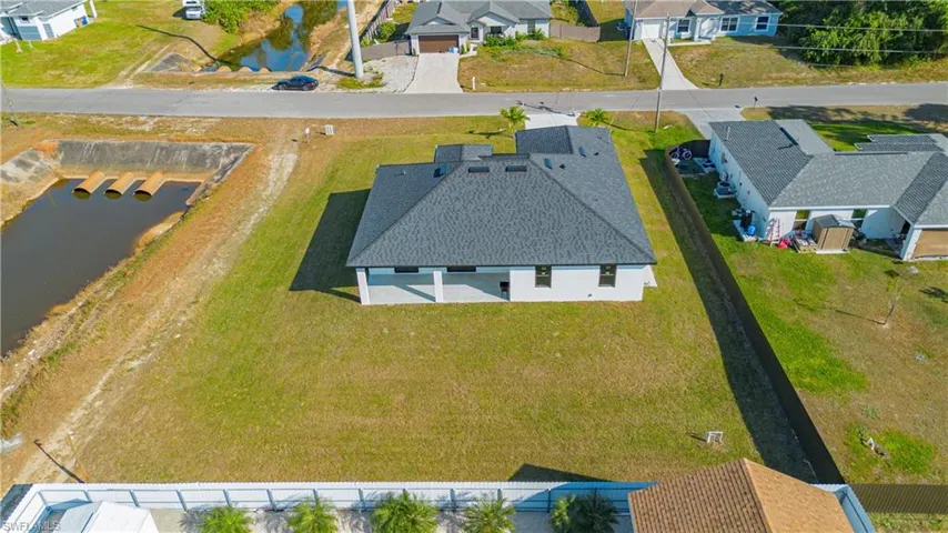 Aerial view of residential area