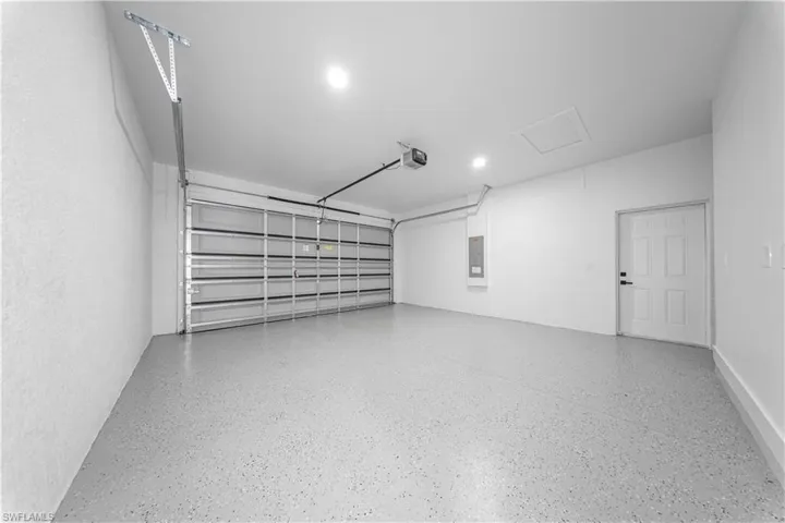 Garage with electric panel