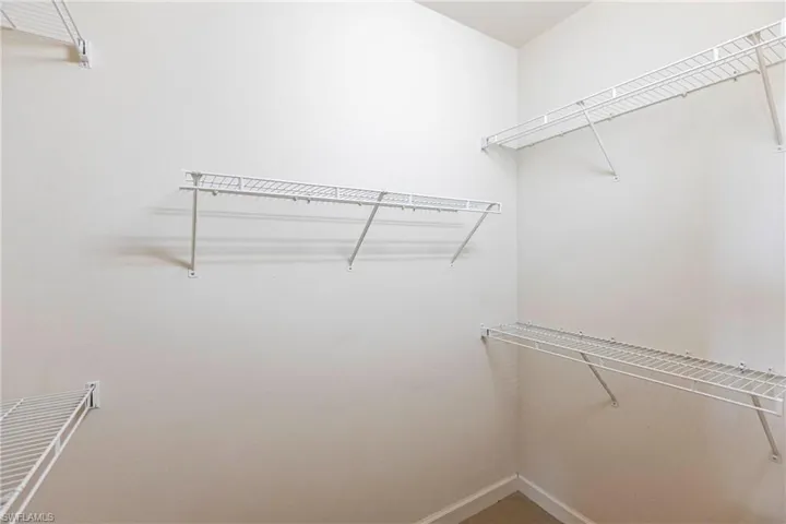 View of spacious Primary closet