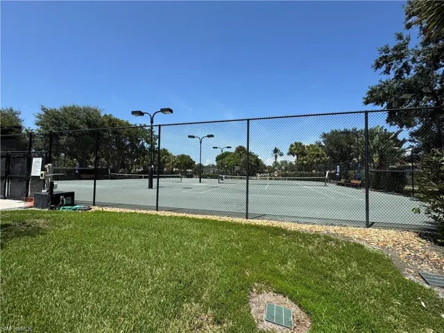 View of tennis court