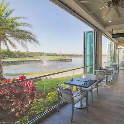 View from restaurant & bar area of club
