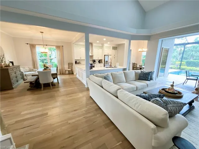 Living area with pottery barn furnishings