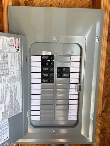 Utility room with electric panel