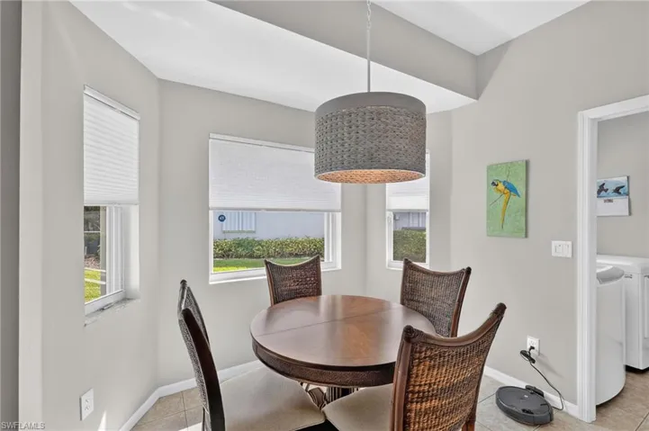 Light and bright dining area