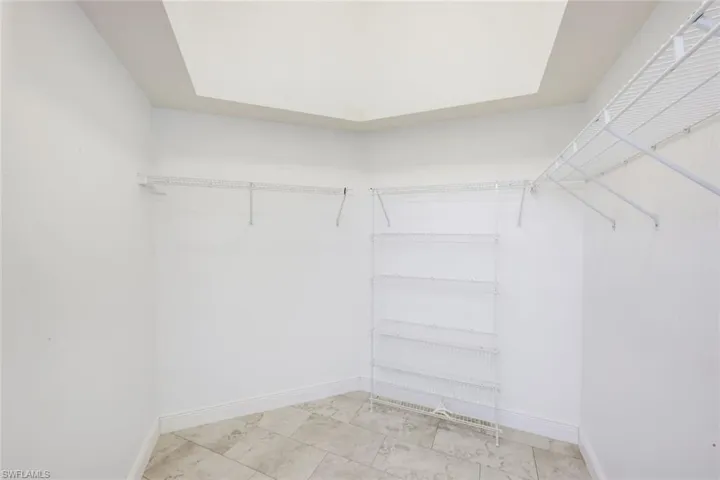 Spacious closet in master suite