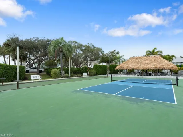 View of sport court with a gazebo