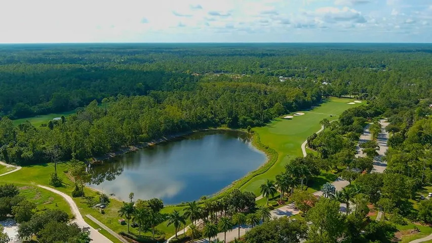 Aerial view of golf course