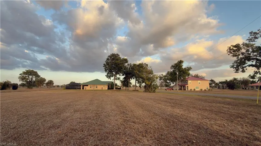 Yard at dusk with a yard