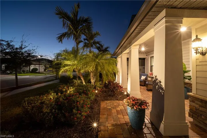 Relaxing enlarged front porch entry way