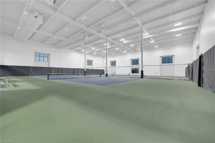 View of tennis court