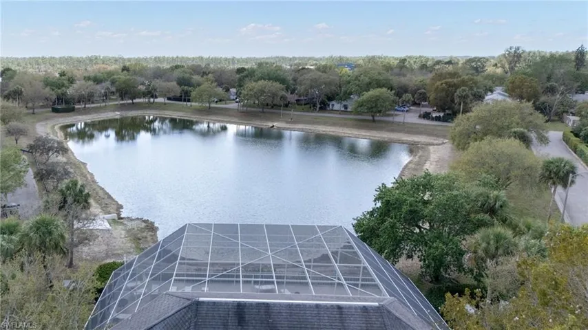 Drone / aerial view of a large body of water