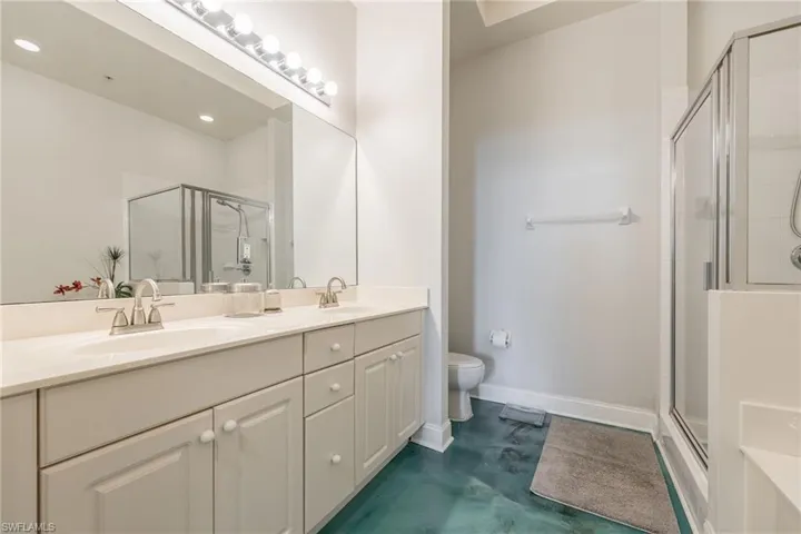 Master bathroom with separate tub & shower , and double vanity