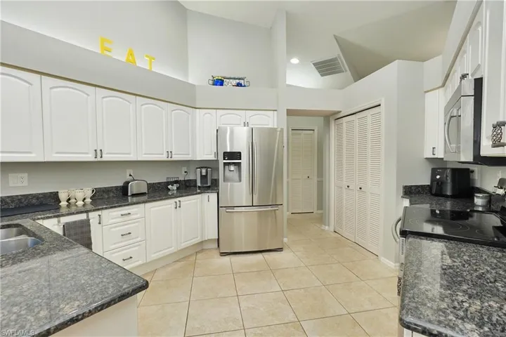 Kitchen with stainless steel appliances