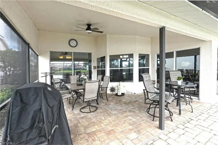 lanai undercover East facing so grilling in evening is not in direct sun!!