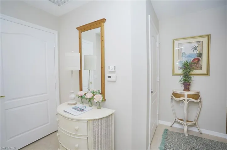 Bathroom with tile patterned flooring