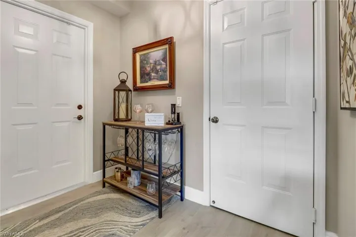 Foyer featuring light hardwood / wood-style floors