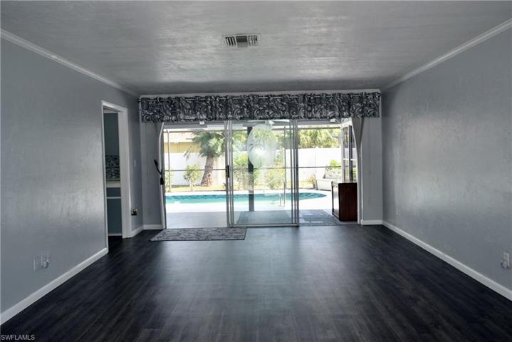 View from front door to pool area