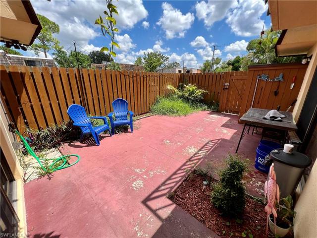 Courtyard with storage area