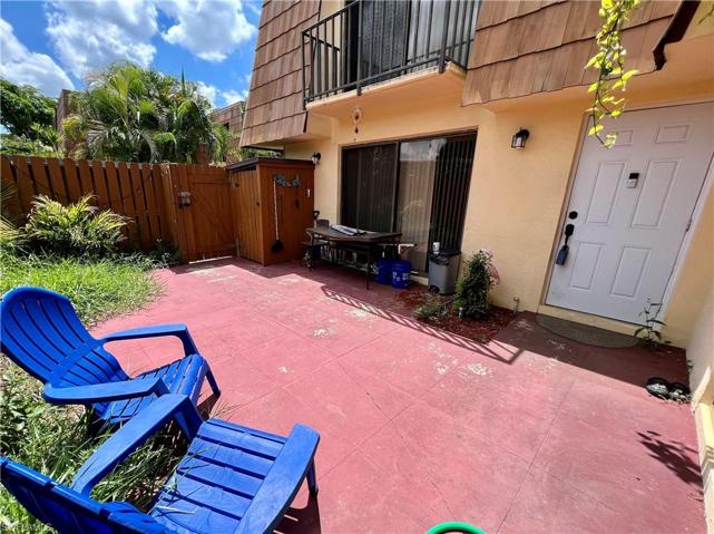 Courtyard with storage area