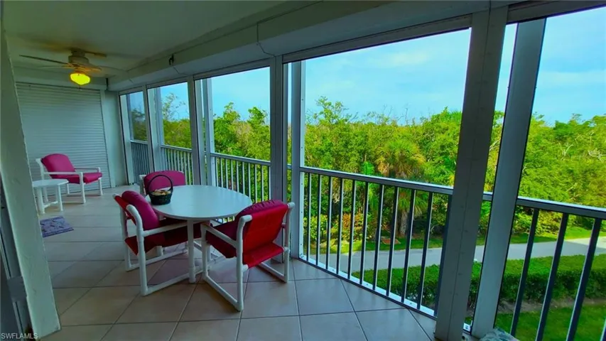 Lanai has full electric storm shutters and great view of Mangroves