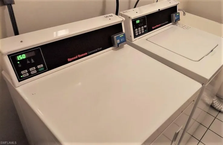 Smart Card Washer and Dryer  are on each floor