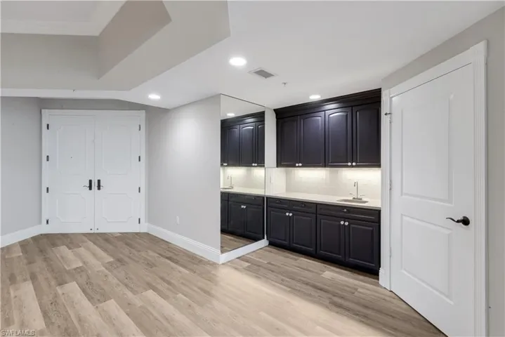 Wet bar is perfect for entertaining