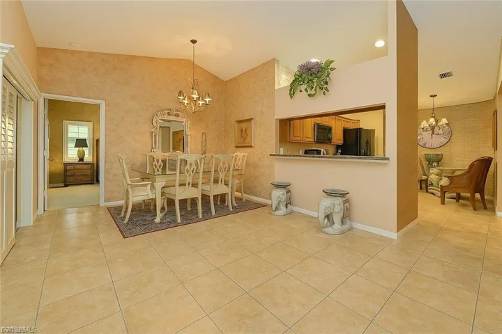 “Formal dining space conveniently located off the kitchen and main living area.”