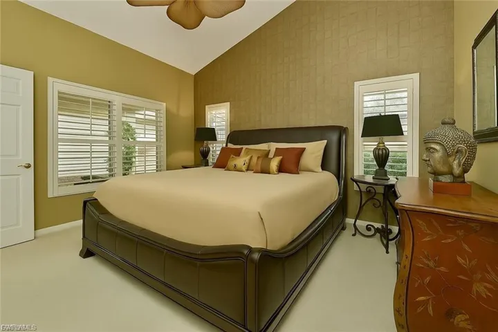 “Generous primary suite with vaulted ceilings and serene natural light.”