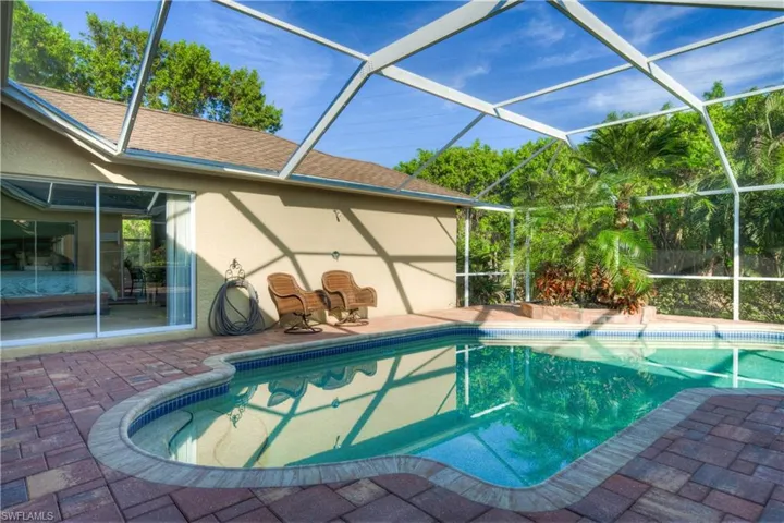 View of pool to the back yard