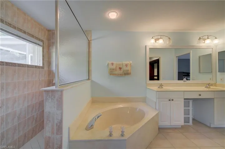 View of Master bath showing the soaking tub